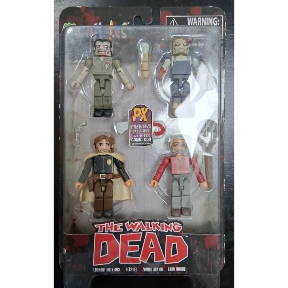 San Diego Comic Con Exclusive Mini Mates The Walking Dead -New in Pkg